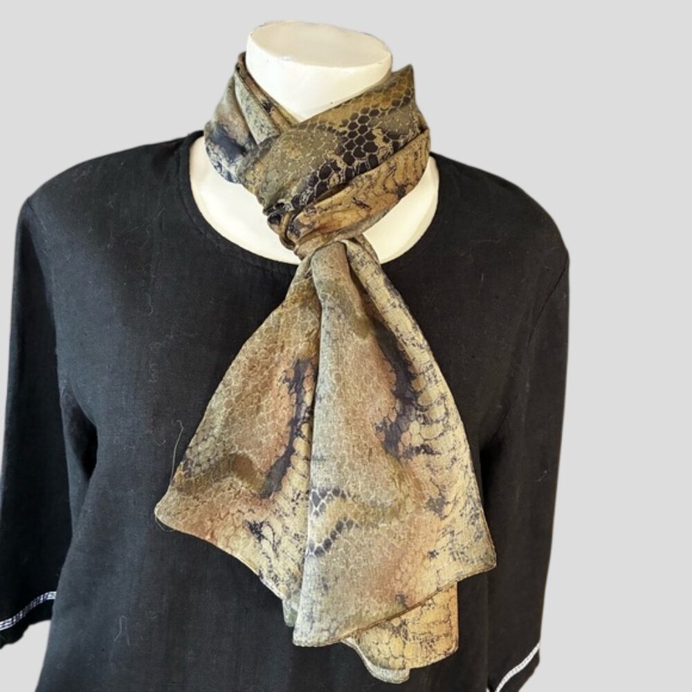 Multi-color Snake Print Rectangle Scarf